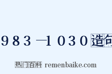 983—1030造句是什么意思的图片